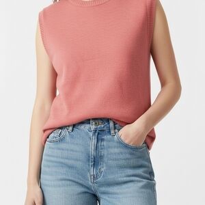 JULIA AMORY Sleeveless Pink Knit Top